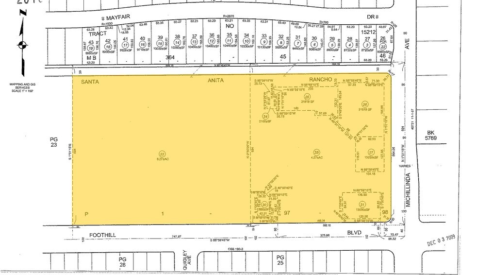 3883 E Foothill Blvd, Pasadena, CA for sale - Plat Map - Image 1 of 1