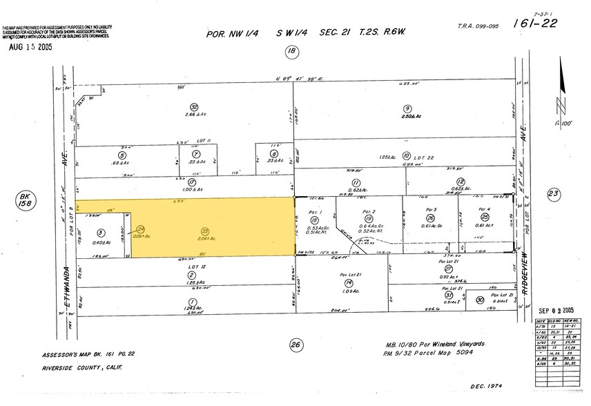 5954 Etiwanda Ave, Jurupa Valley, CA for sale - Plat Map - Image 2 of 2