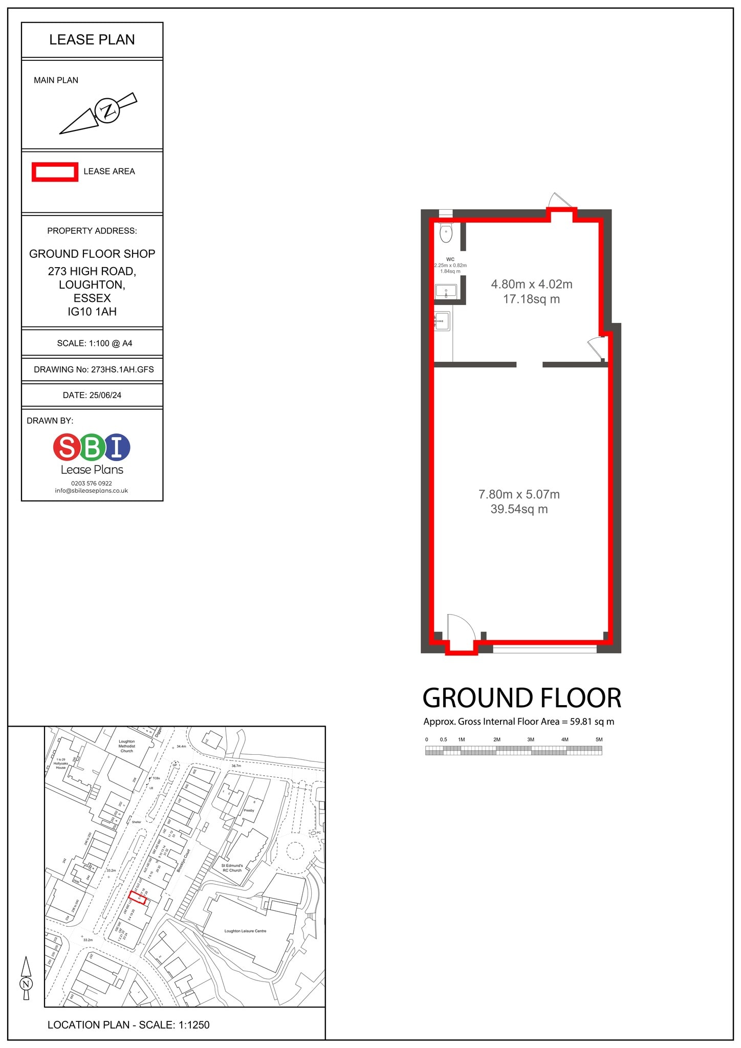 273-279 High Rd, Loughton to rent Site Plan- Image 1 of 7