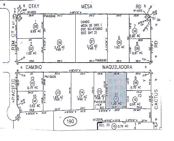 6975 Camino Maquiladora, San Diego, CA for rent - Plat Map - Image 2 of 3