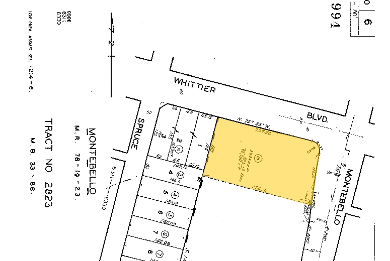 801-823 W Whittier Blvd, Montebello, CA for rent - Plat Map - Image 2 of 6