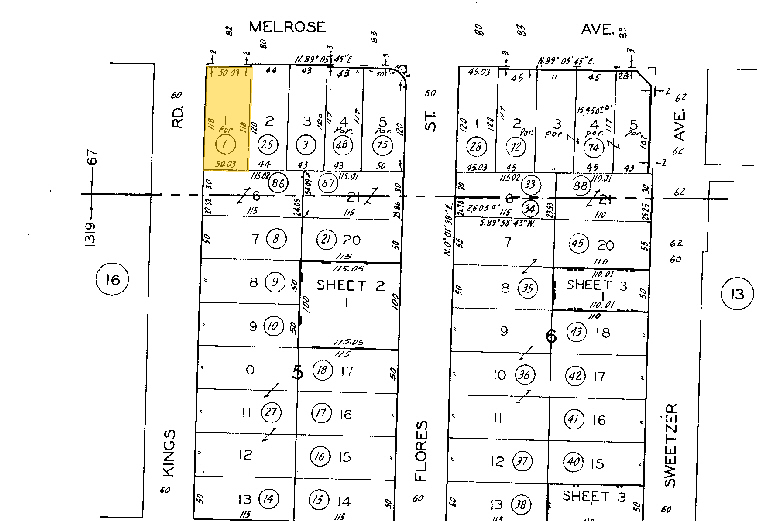 8350 Melrose Ave, West Hollywood, CA for rent - Plat Map - Image 3 of 23