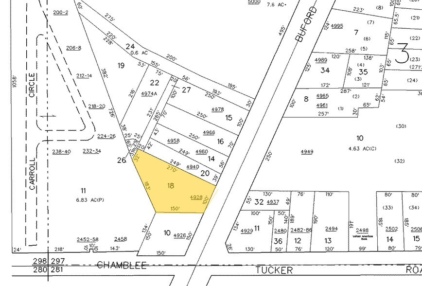 4928 Buford Hwy, Chamblee, GA for sale - Plat Map - Image 1 of 1