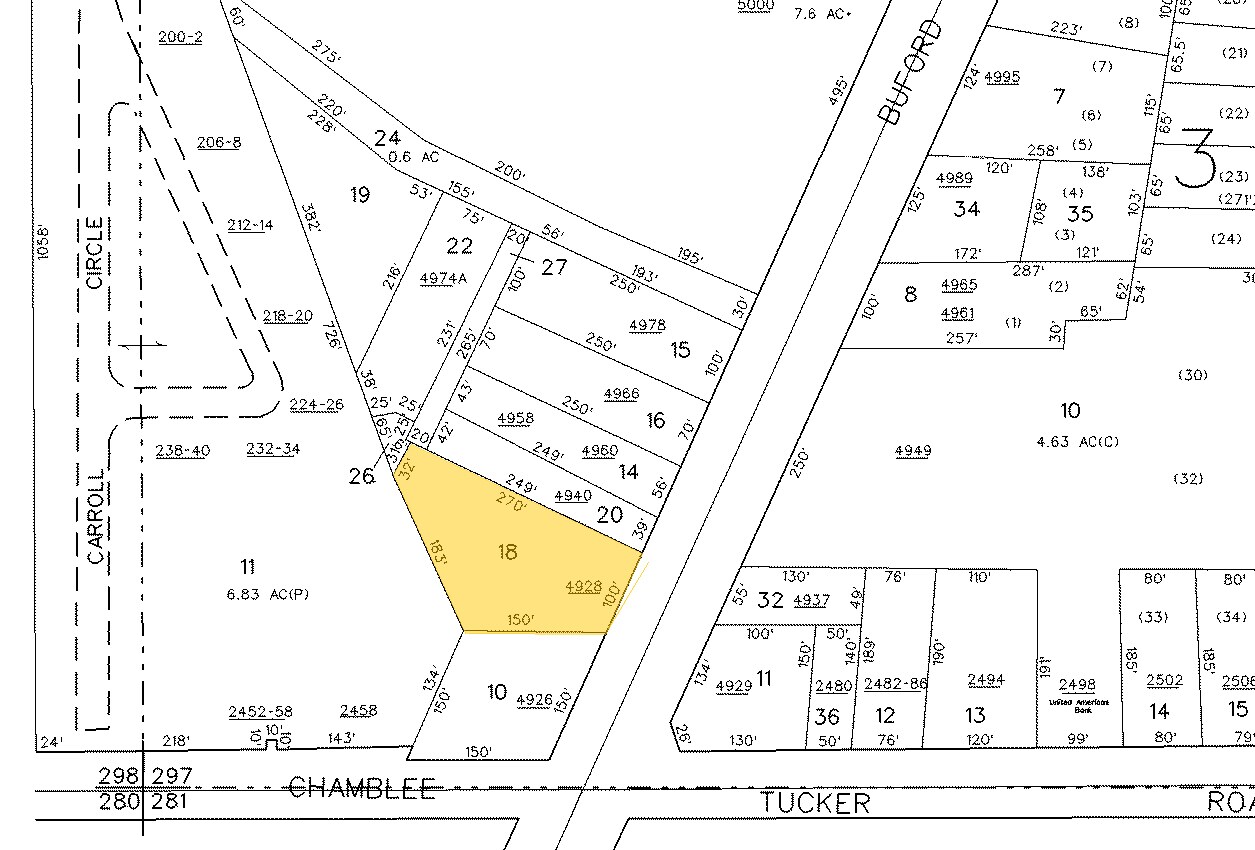 4928 Buford Hwy, Chamblee, GA for sale Plat Map- Image 1 of 1