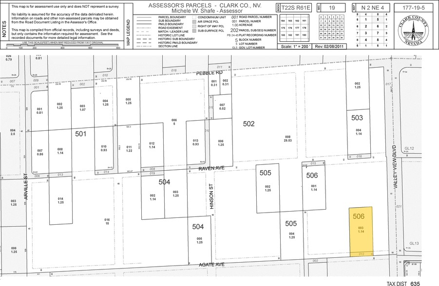 Agate Ave, Las Vegas, NV for sale - Plat Map - Image 2 of 2