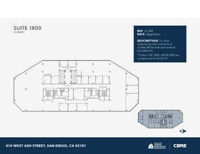 610 W Ash St, San Diego, CA to rent Floor Plan- Image 1 of 1