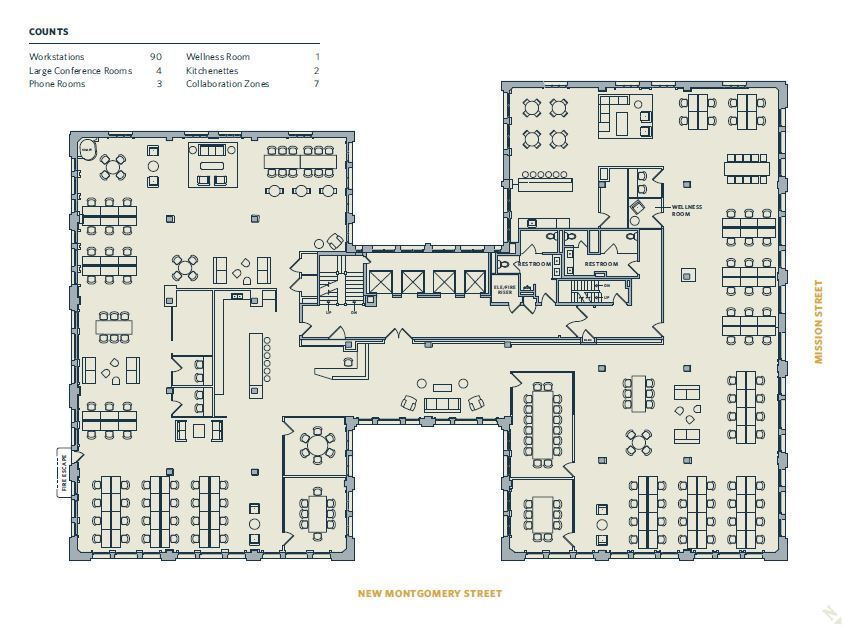 116-118 New Montgomery St, San Francisco, CA to rent Floor Plan- Image 1 of 7