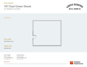 101 E Green St, Pasadena, CA for rent Floor Plan- Image 1 of 1