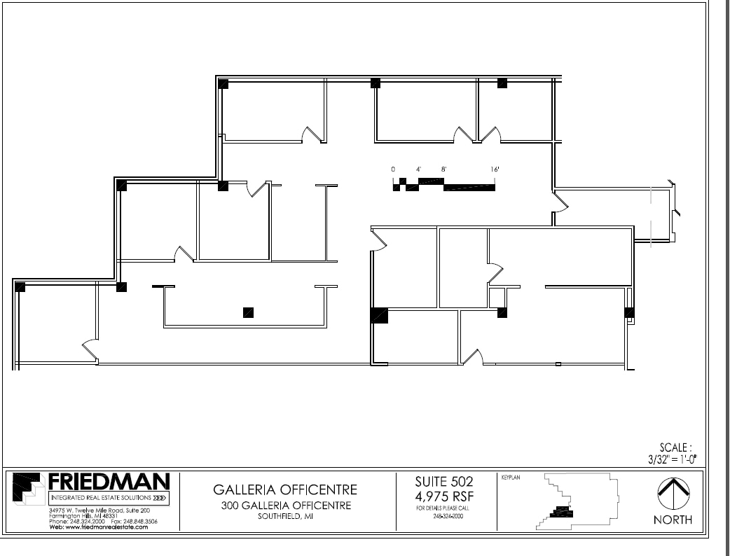 300 Galleria Officentre, Southfield, MI to rent Floor Plan- Image 1 of 3
