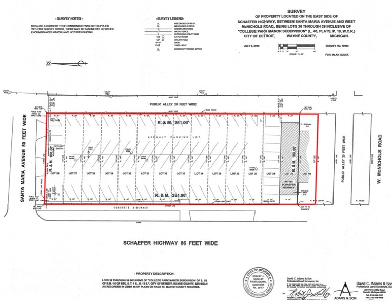 17150-17218 Schaefer Hwy, Detroit, MI for sale - Site Plan - Image 2 of 4