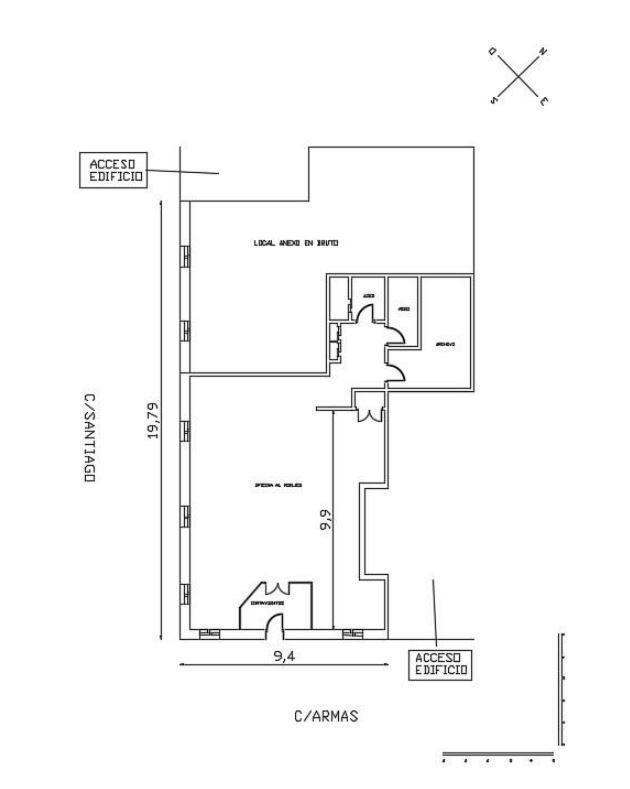 Retail in Llerena, Badajoz for sale Floor Plan- Image 1 of 5