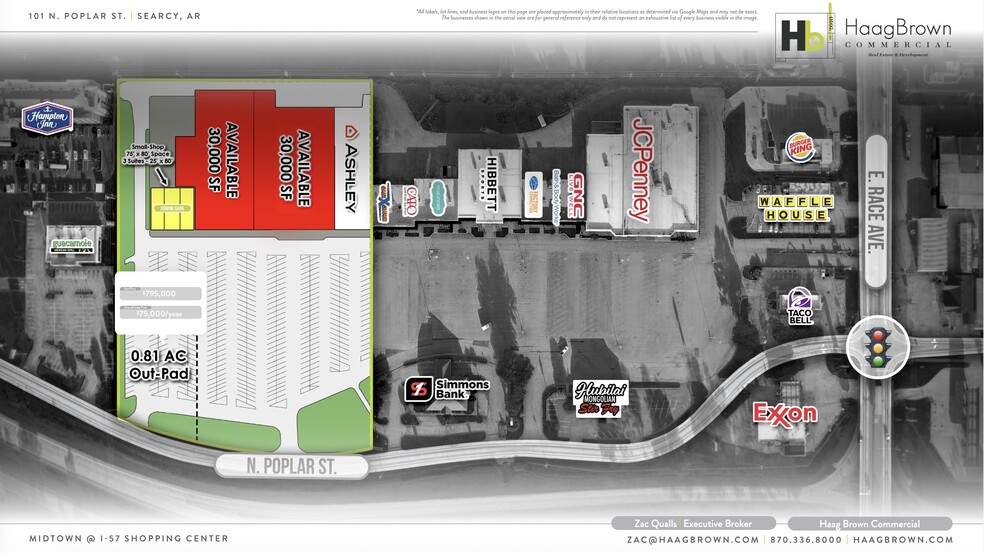 101 N Poplar St, Searcy, AR to rent - Site Plan - Image 3 of 8