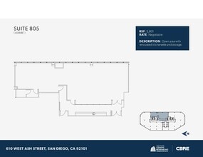 610 W Ash St, San Diego, CA to rent Floor Plan- Image 1 of 1