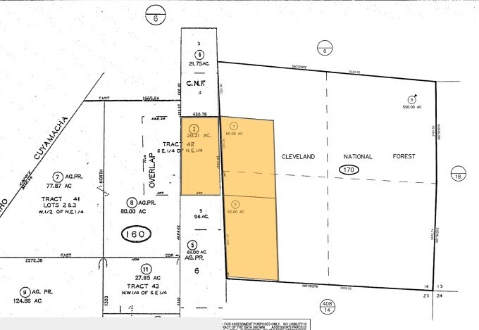 Guatay, Descanso, CA for sale - Plat Map - Image 2 of 2