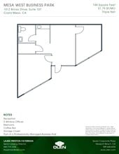 1012 Brioso Dr, Costa Mesa, CA to rent Floor Plan- Image 1 of 1