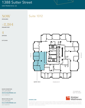 1388 Sutter St, San Francisco, CA for rent Floor Plan- Image 1 of 1