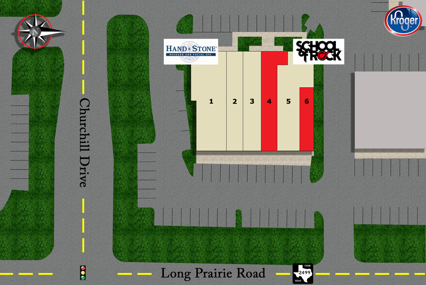 3501 Long Prairie Rd, Flower Mound, TX for rent - Site Plan - Image 2 of 2