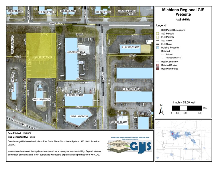 18 Elwood Avenue, South Bend, IN for sale - Site Plan - Image 2 of 2