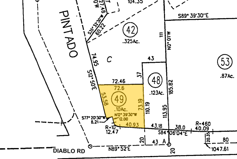 300 Diablo Rd, Danville, CA for rent - Plat Map - Image 3 of 4