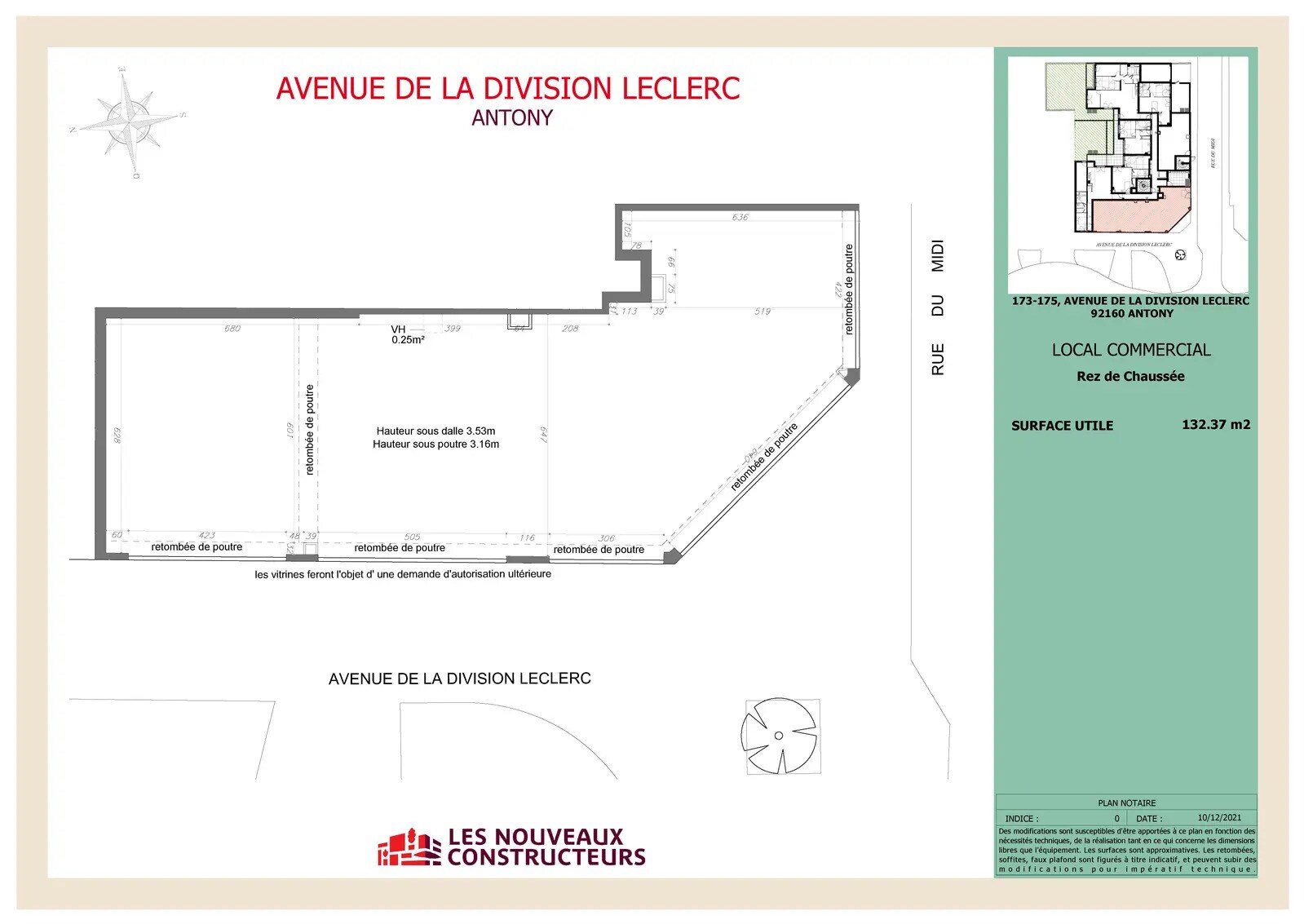 173 Avenue De La Division Leclerc, Antony to rent Floor Plan- Image 1 of 2