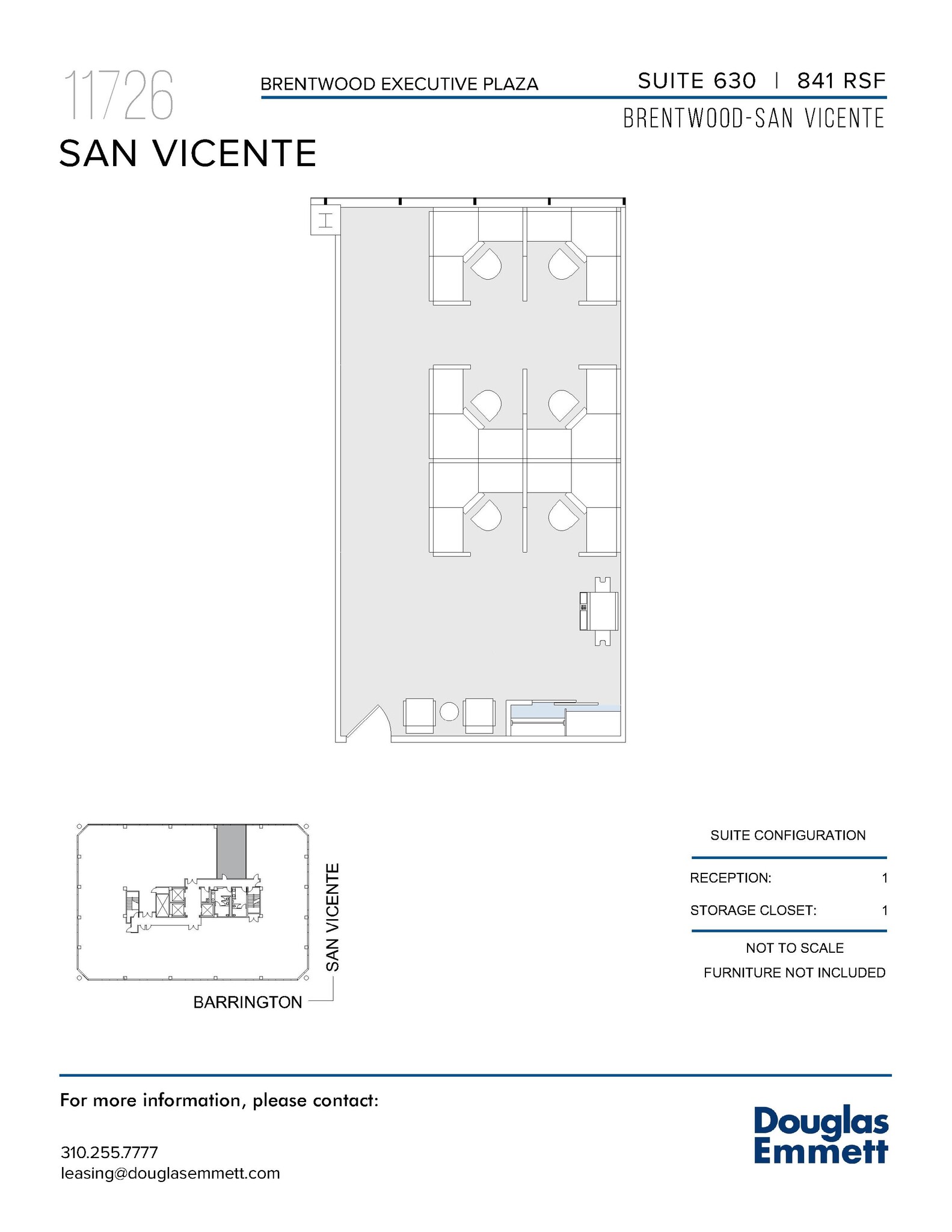 11726 San Vicente Blvd, Los Angeles, CA for rent Floor Plan- Image 1 of 1