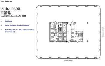 1 Sansome St, San Francisco, CA for rent Floor Plan- Image 1 of 1