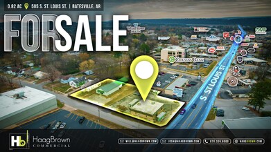 505 S Saint Louis St, Batesville, AR - aerial  map view - Image1