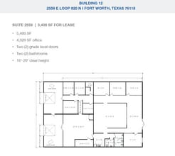 2501-2519 Gravel Dr, Fort Worth, TX to rent Floor Plan- Image 1 of 1