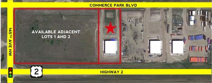 14472 Commerce Park Blvd, Williston, ND - AERIAL  map view - Image1