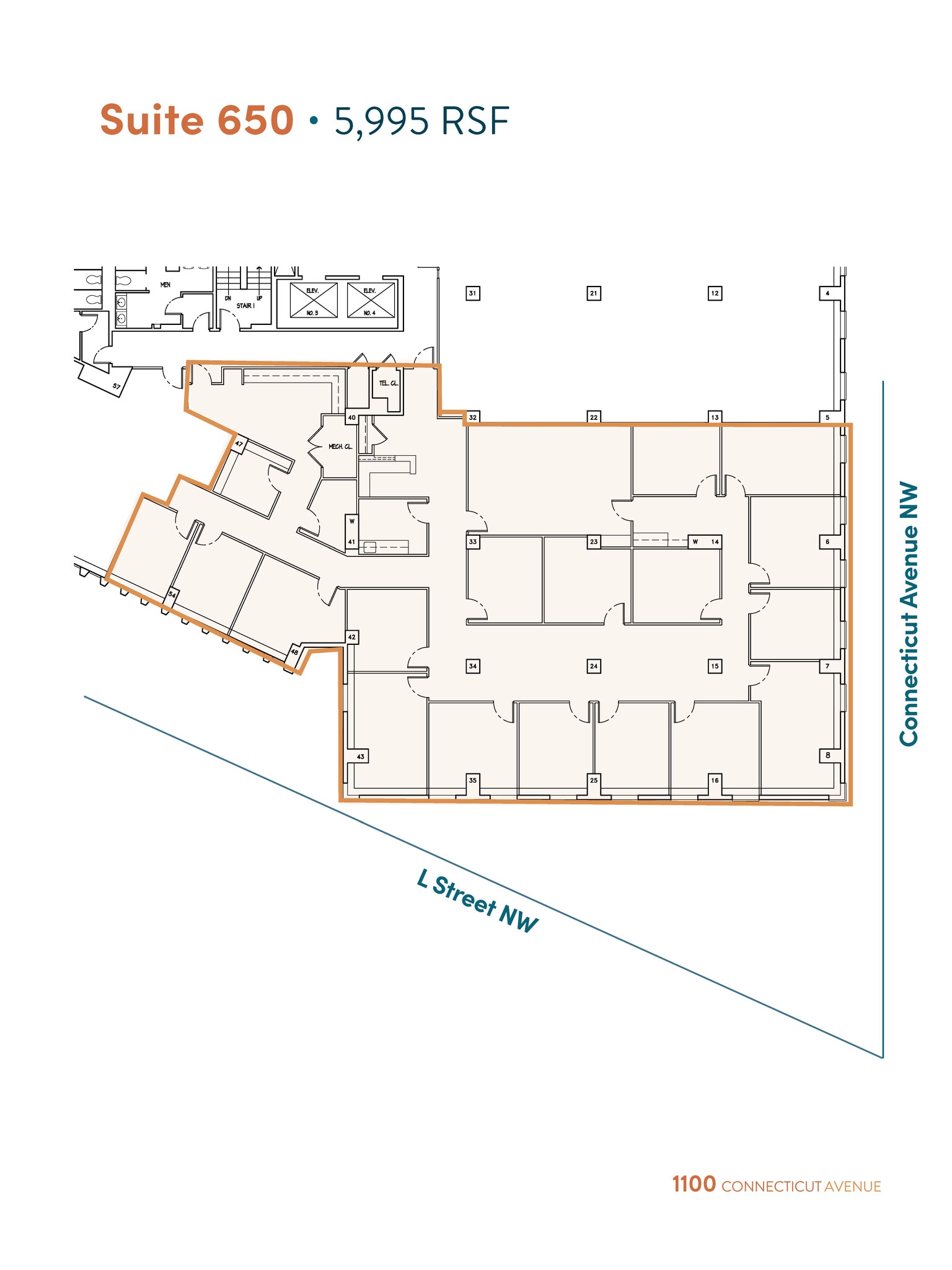 1100 Connecticut Ave NW, Washington, DC to rent Floor Plan- Image 1 of 3