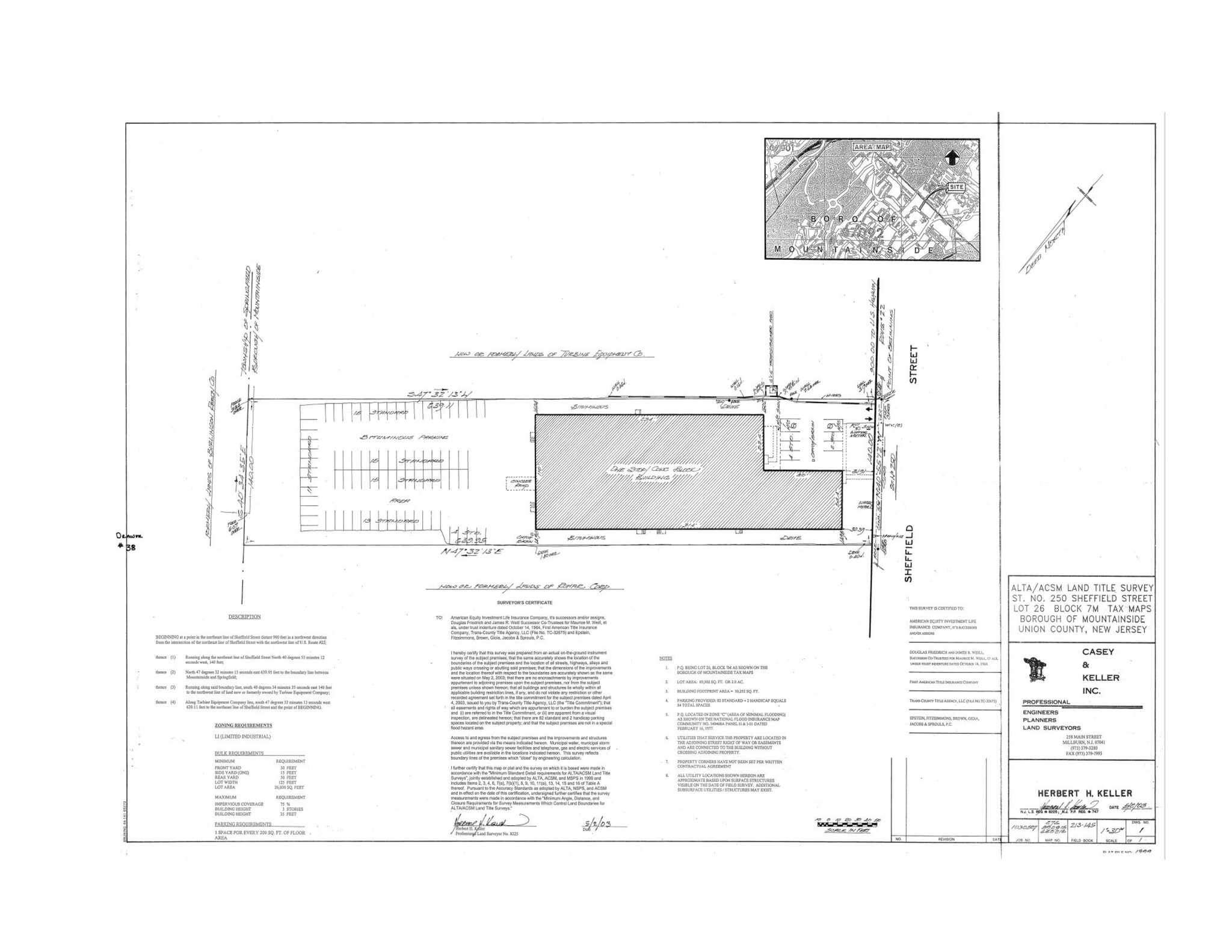 250 Sheffield St, Mountainside, NJ for rent Site Plan- Image 1 of 1