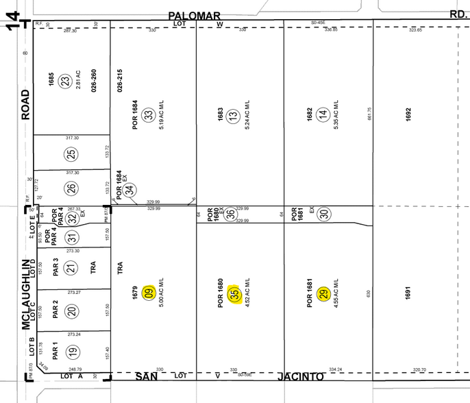 E. San Jacinto Rd. Rd, Menifee, CA for sale - Plat Map - Image 2 of 2