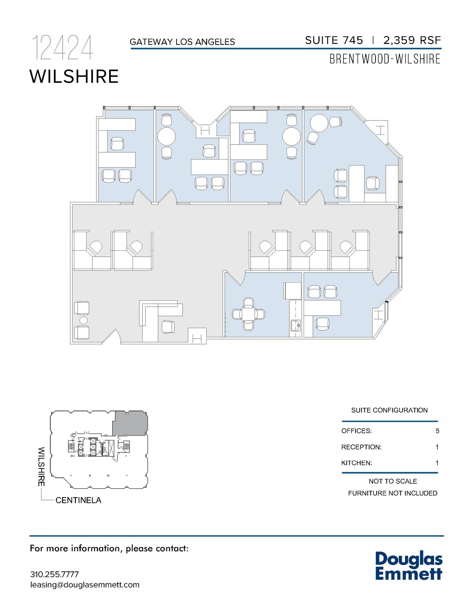 12424 Wilshire Blvd, Los Angeles, CA to rent Floor Plan- Image 1 of 1