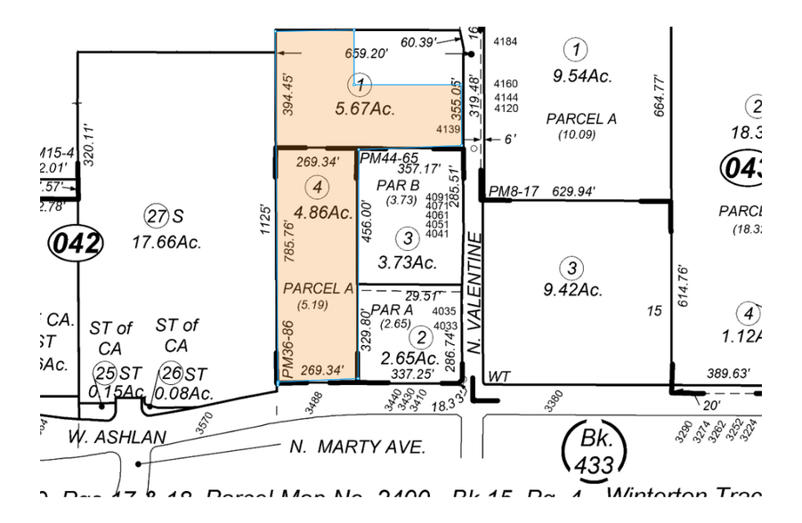 3488 W Ashlan Ave, Fresno, CA for rent - Plat Map - Image 2 of 2