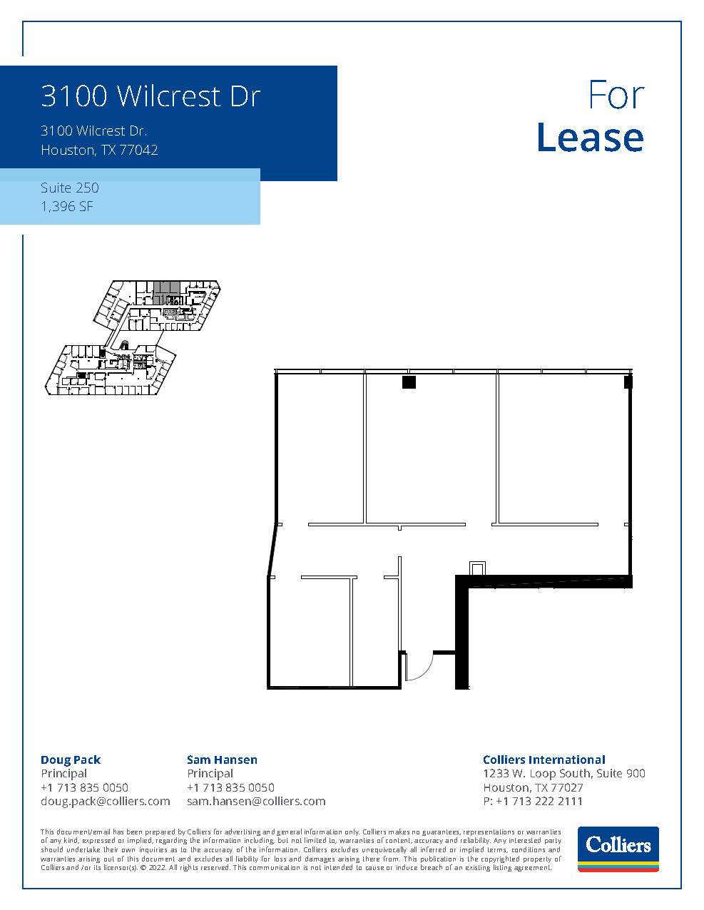 3000 Wilcrest Dr, Houston, TX for rent Floor Plan- Image 1 of 2