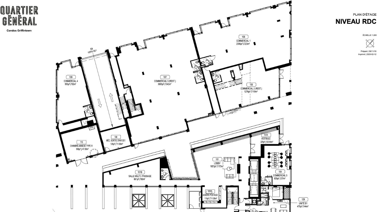 1720 Rue William, Montréal, QC H3J 1R4 - Unit 106 -  - Floor Plan - Image 1 of 1