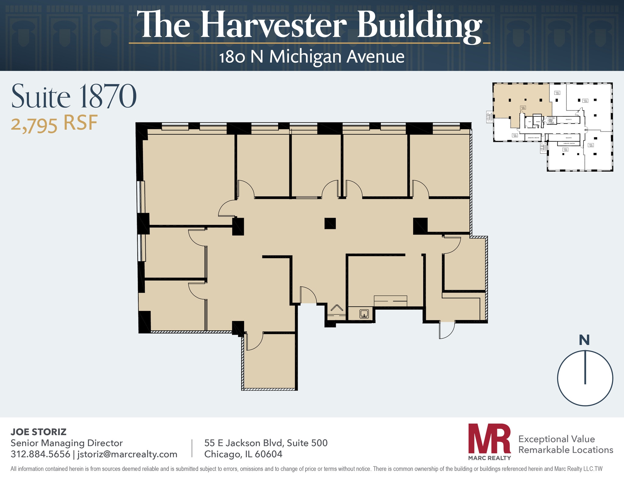180 N Michigan Ave, Chicago, IL to rent Floor Plan- Image 1 of 6
