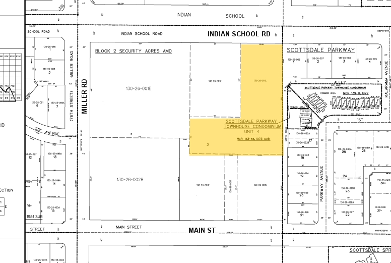 7633 E Indian School Rd, Scottsdale, AZ for sale - Plat Map - Image 2 of 7