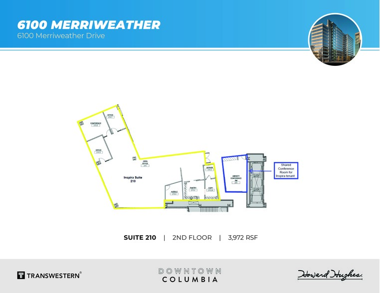 6100 Merriweather Dr, Columbia, MD for rent - Floor Plan - Image 1 of 3