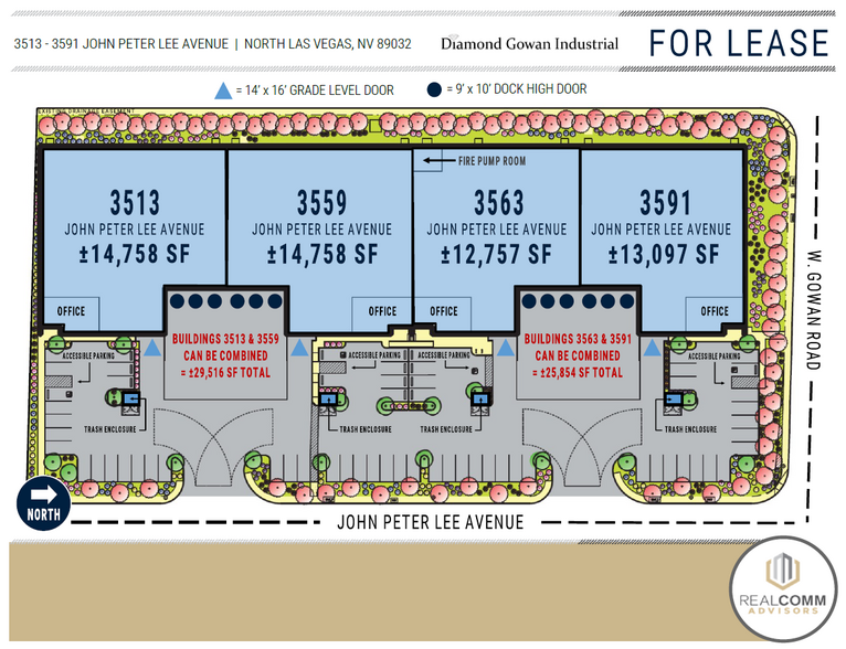 3513-3591 John Peter Lee Ave, North Las Vegas, NV for rent - Site Plan - Image 3 of 9