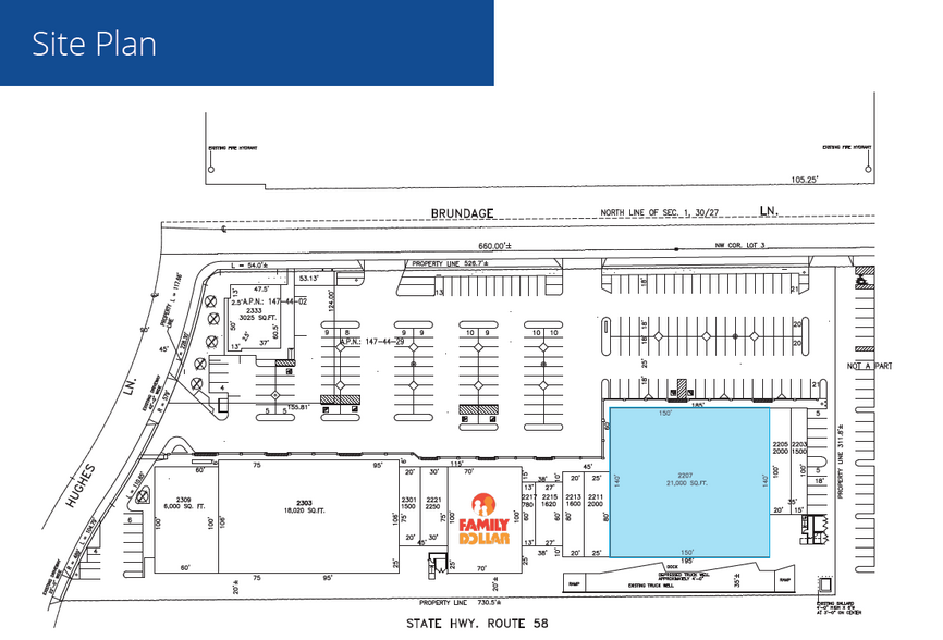 2207 Brundage Ln, Bakersfield, CA for rent - Site Plan - Image 2 of 2