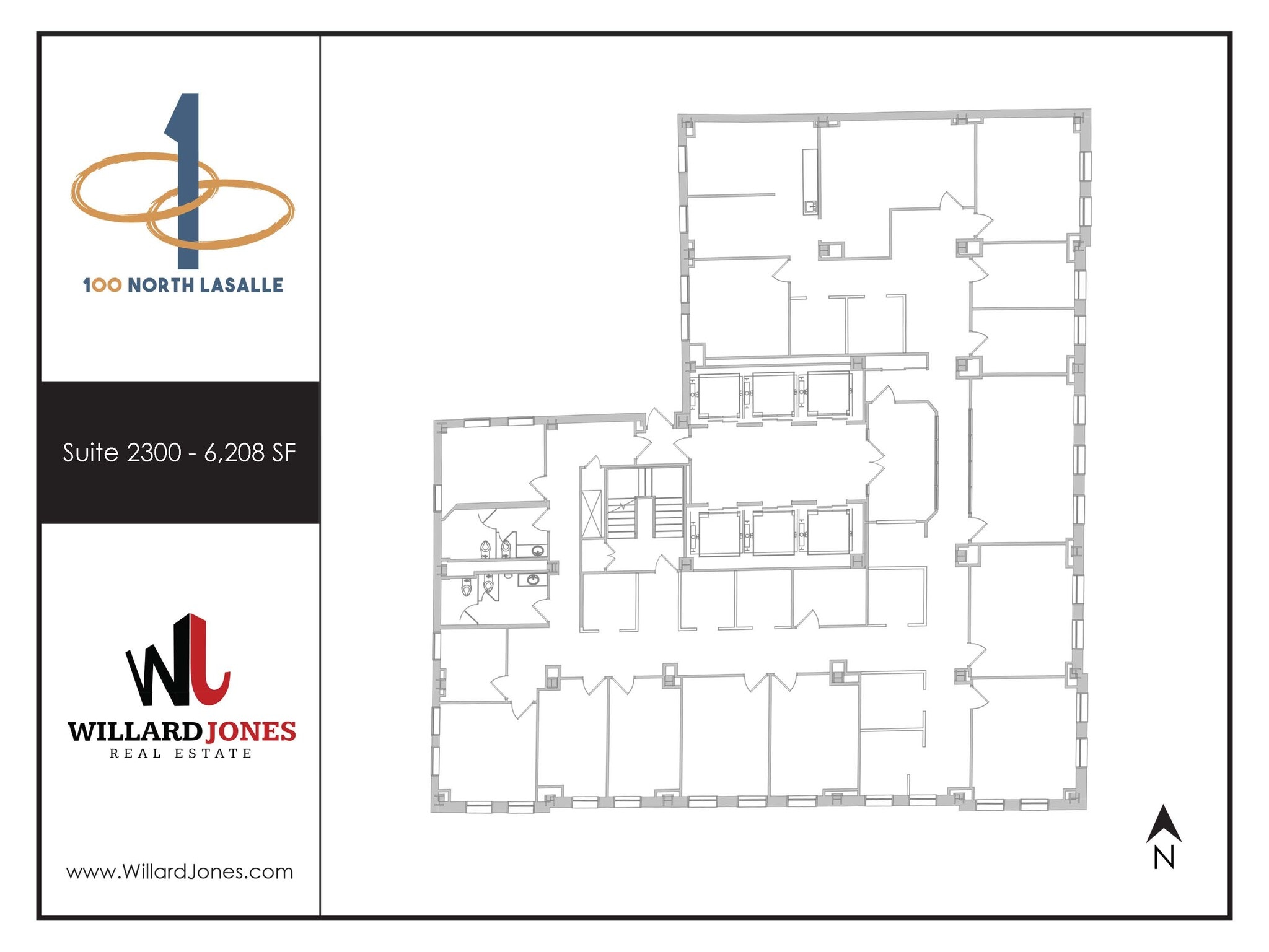 100 N LaSalle St, Chicago, IL to rent Floor Plan- Image 1 of 1