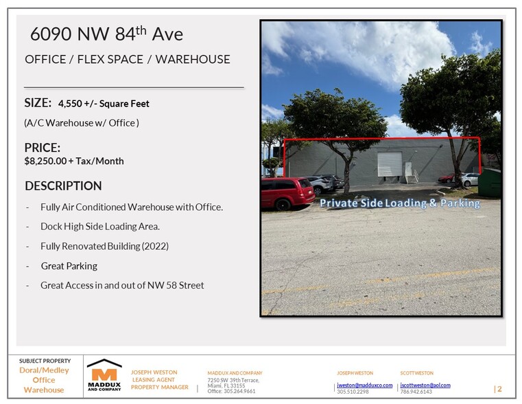 6000-6090 NW 84th Ave, Miami, FL for rent - Building Photo - Image 2 of 4