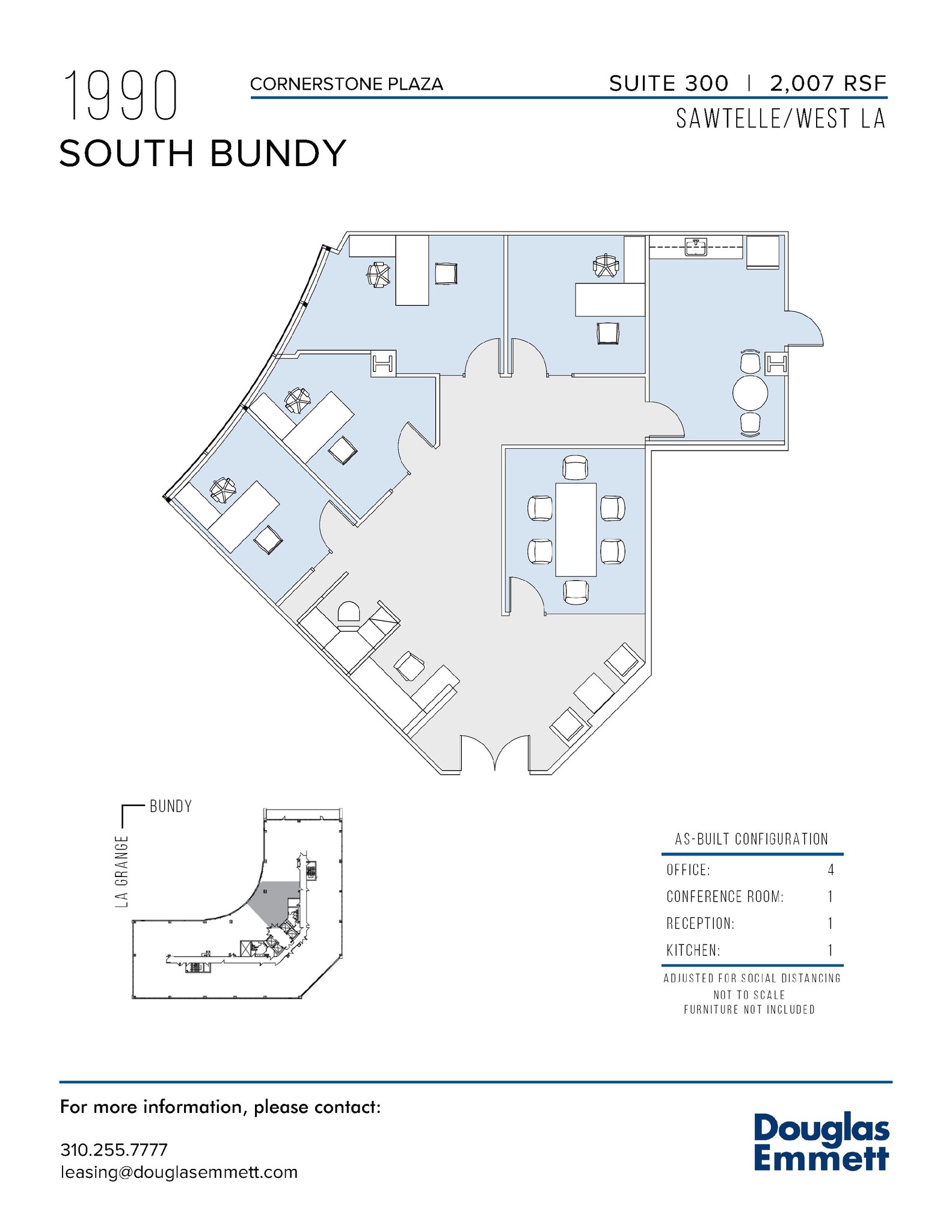 1990 S Bundy Dr, Los Angeles, CA to rent Floor Plan- Image 1 of 11