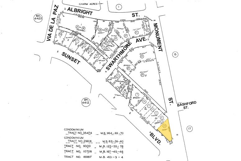 15201-15209 W Sunset Blvd, Pacific Palisades, CA for rent - Plat Map - Image 2 of 5