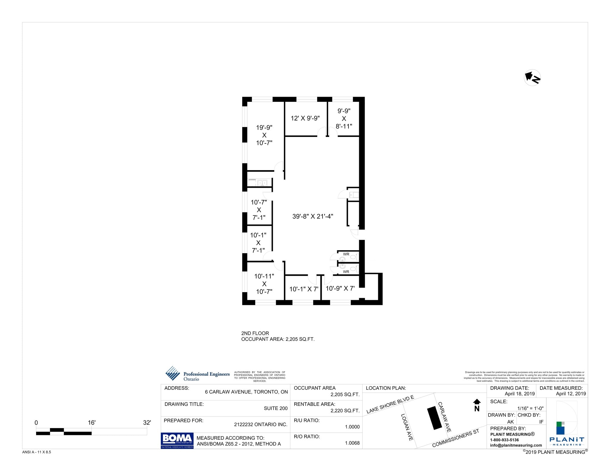6 Carlaw Ave, Toronto, ON to rent Site Plan- Image 1 of 4