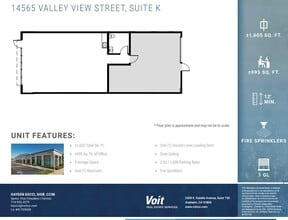 14525 Valley View Ave, Santa Fe Springs, CA to rent Floor Plan- Image 1 of 1