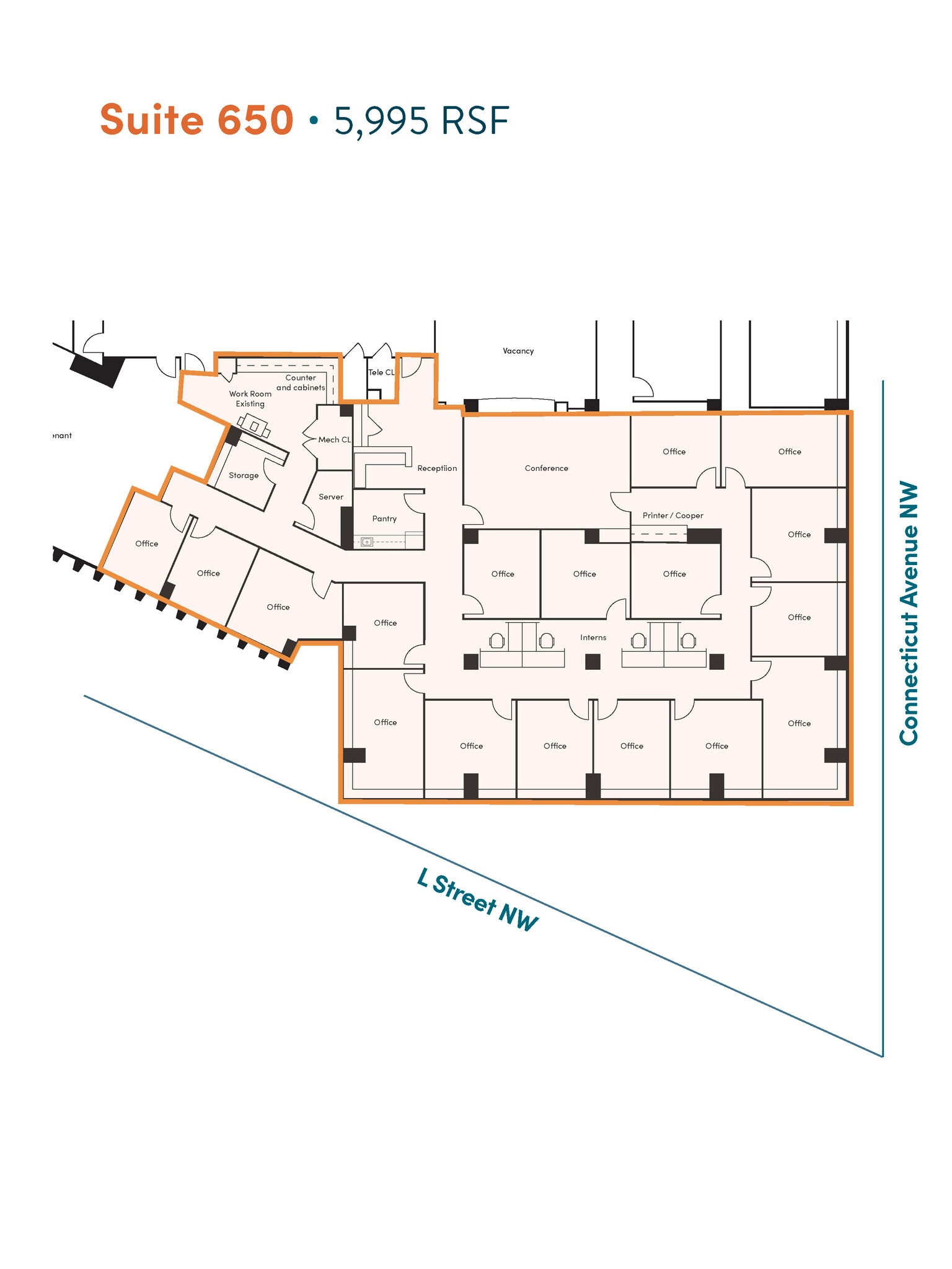 1100 Connecticut Ave NW, Washington, DC to rent Floor Plan- Image 1 of 3