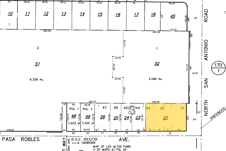 900 N San Antonio Rd, Los Altos, CA for rent - Plat Map - Image 2 of 7