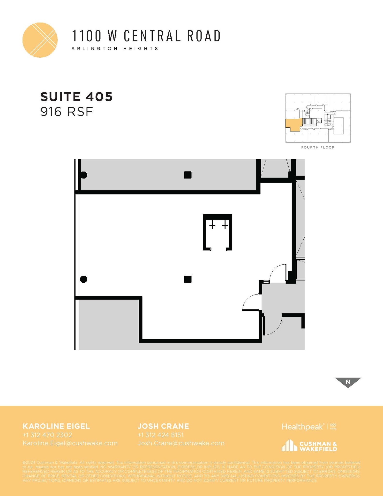 1100 W Central Rd, Arlington Heights, IL to rent Floor Plan- Image 1 of 1